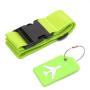 DC037 Fashion Portable Suitcase Belts With Name ID Card Adjustable Luggage Straps Custom Travel Luggage Belt Strap