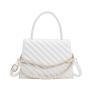 Pearl Chain Ladies Handbags Women Bag Pure Color Pu Women Shoulder Bag Diamond Lattice Fashion Women Bags JY220820