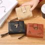 HOT Women's Short Wallet Female Purses Card Holder Gold Hollowed Leaves Wallets PU Leather Clutch Money Bag Pu Leather Wallet