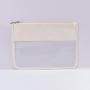 Keymay 19 Colors RTS Stock High Quality Bright Colors Personalized Letter Pvc Clear Pouch Makeup Pouch Bag Flat Cosmetic Bag