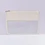Keymay 19 Colors RTS Stock High Quality Bright Colors Personalized Letter Pvc Clear Pouch Makeup Pouch Bag Flat Cosmetic Bag