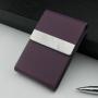 OEW099 Custom Logo Business Card Case Metal Credit Card Gift Box For Men Pu Leather Name Card Holder with Magnetic Shut