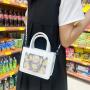Custom PVC Transparent Window Women's Bag PU Tote Bag Zipper Single Shoulder Portable Niche Design Plus Logo
