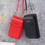 OEW110 Fashion Ladies Wallet Mobile Phone Bag Solid Color Leather Card Holder Wallet Messenger Shoulder Strap Bag
