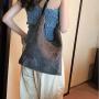 Fashionable Solid Color Jeans Fabric Large Capacity New Design Versatile Shoulder Bag