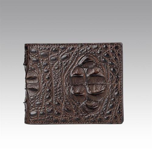 OEM ODM  Billeteras De Cuero Dompet Pria Porte Feuille Homme Cuir Luxury 100% Real Crocodile Skin Leather Men'S Bifold Wallets