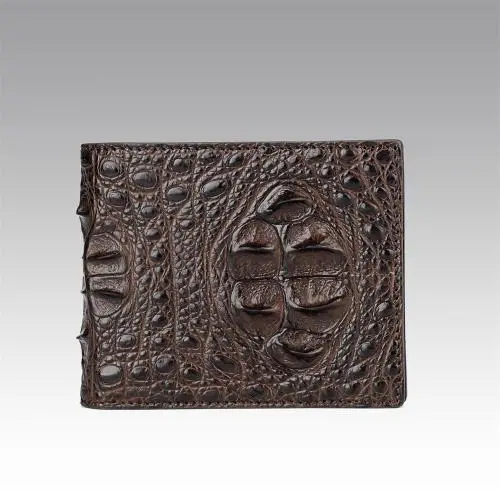 OEM ODM  Billeteras De Cuero Dompet Pria Porte Feuille Homme Cuir Luxury 100% Real Crocodile Skin Leather Men'S Bifold Wallets