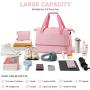 KBW500 Gym Bag for Women Sports Travel Duffel Bag with USB Charging Port Weekender Overnight Bag with Wet Pocket