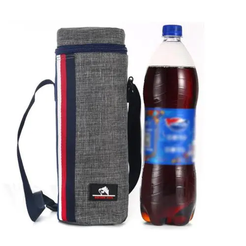 SN062 Custom Logo Promotional Reusable Thermal Insulation Bag Oxford Cloth Water Bottle Protective Sleeve Cooler Bag For Travel