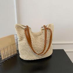 ZWY302 New Summer Sea Beach Girl Straw Bag Eco-friendly Simple Lightweight Tote Bag Wholesale Fashion Daily Travel Shoulder Bag