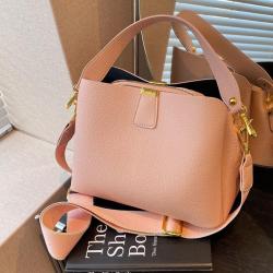 2024 spring new bags women handbags ladies luxury shoulder leather bucket bag solid color pu leather designer bags wholesale