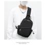 ZF091 New Chest Bag Men Fashion Casual Shoulder Messenger Bag Waterproof Oxford Backpack USB Interface