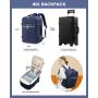 Carry On Travel Backpack for Women 40L Personal Item Flight Approved TSA Large Bagpack Weekender Hiking Bag with 3 Packing Cubes