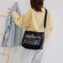 China manufacturer custom ita bag fashion girl clear PVC window ita handbag with insert show itabag