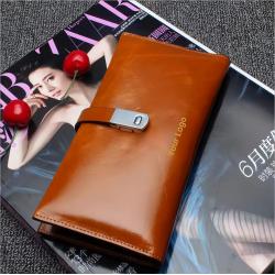 Jranter OEM ODM Carteras De Cuero Billeteras  Para Mujeres Designer Genuine Cow Leather Women Lady Clutch Purse Long Wallet