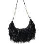 New Chain Sequin Shoulder Bag Gift Tassel Crossbody Bag Sling Bags Handbag Wedding Sequin Tassel Fashion Women's Handbag 2024
