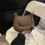 Crossbody bag 2024 new pu popular fashion pure colour temperament underarm bag women's shoulder bag summer models female