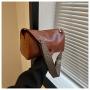 New 2024 commuting leather Shoulder bag solid color fashion large geometric pattern cross-body bag for women's handbags
