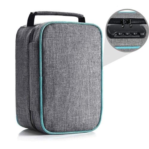 Lockable Smell Proof Case with Combination Lock Carbon Fiber Lining smell proof zip lock bag pouch case