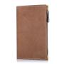 Custom leather travel wallet passport holder RFID passport document wallet with zipper coin purse