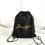 Custom Logo Printing Foldable 210 D Fabric Nylon Backpack Polyester Travel Drawstring Bag