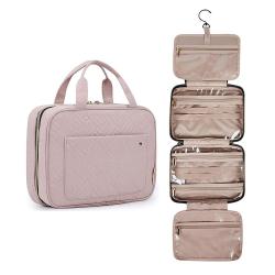 Custom Logo Fashion Travel Makeup Bag Portable Large Capacity Cosmetic Bag with Zipper Closure Ladies Made Polyester Cotton PC