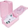 Gelory Custom Logo Portable Business Trip Travel Shoe Bag Waterproof Shoe Packing Cubes with Handle Holds 2 Pair of Shoes