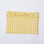 Cute Ruffled Spring Cute Girls Ladies Women Polyester Gingham Bag Ruffles Makeup Pouch Bag Travel Cosmetic Zipper Flat Pouch