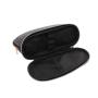 Black leather travel makeup storage women brush organizer zipper cosmetic bag gift