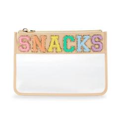 Custom  Embroidery Women Makeup Pouches Clear Cosmetic Bags  Wholesale Lady Snacks Pvc Bags