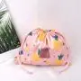 Custom Full Screen Printed Satin Drawstring Bag Hair Bundle Wig Underwear Packaging Dust Satin Pouch
