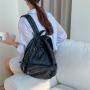 Wholesale Simple Multiple Pockets Women's Backpacks Laptop Bag Travel Sports Waterproof Zipper PU Leather Backpacks for Girl