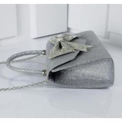 Wholesale cheap shiny fabric clutch bag shoulder bags bow-knot handbag evening bag lady purse