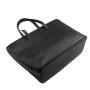 New Designer Custom Logo Satchel Handbags Tote Bag Black Pu Leather Shoulder Crossbody Top Handle Purse with Zipper Handbags