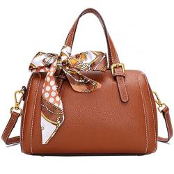 Fashion Retro Crossbody Handbag First Layer Leather Shoulder Boston Bags