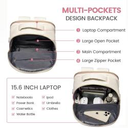 LOVEVOOK custom logo students work computer waterproof casual travel bag for girls school office women travel laptop backpacks