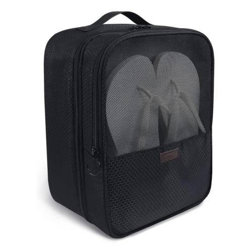 Gelory Women Men Travel Gym Portable Shoe Storage Pouch Shoe Packing Cubes Shoe Bags with Trolley Handle Strap
