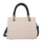 Grass woven bag for women new trendy and fashionable casual tote bag solid color large capacity single shoulder bags