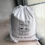 20*25cm Printed Customized White Cotton Drawstring Bag Cotton Packaging Pouch