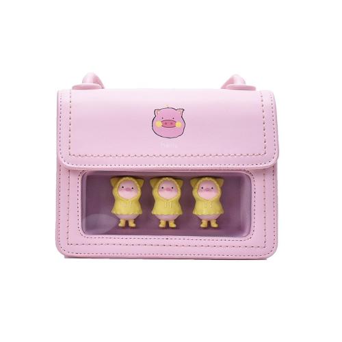 New arrival women sling shoulder bag custom ita bag with clear window cartoon designer women crossbody bag