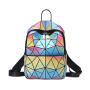 Lovevook Boutiques droppshiping ladies and girls drawstring bag big stock PU geometric rainbow backpack school bags