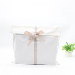Custom Logo Printed  Large Canvas Envelope Dust Bag For Shoes White Recyclable Cotton Envelope Clothing Packing Bag