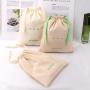 Eco-Friendly Different Size Cotton Linen Baby Shoe Dust Bag For Packaging Shopping Drawstring Muslin Shoe Pouch