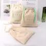 Eco-Friendly Different Size Cotton Linen Baby Shoe Dust Bag For Packaging Shopping Drawstring Muslin Shoe Pouch