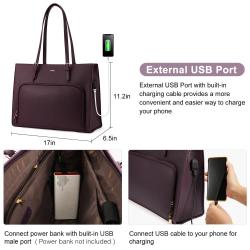 2022 new custom hot sale LOVEVOOK famous designer women handbags large shoulder tote bag 15.6 laptop Briefcase bags with USB