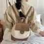 New design Small Backpack school bags Fashion casual Canvas bag PU splicing Backpack bag for women