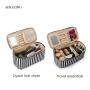 360 Dergree Rotating Organizer Makeup Storage Box With Mirror Portable Travel Makeup Beauty Bag Custom Leather Cosmetic Case