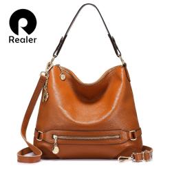 Custom High quality real cow leather tote bag top-handle hobo bags ladies big shoulder bag genuine leather handbags for women