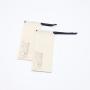 Custom Logo Printed Long Cotton Gift Cosmetic Bag High End Organic Gift Cosmetic Cotton Pouch