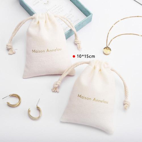 Eco Cotton Linen Drawstring Bag Custom Cosmetic Gift Dust Bag Reusable Personalized Jewelry Packaging Bag